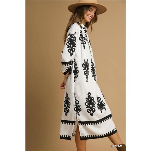 ✨NWT Umgee Abstract‎ Print Midi Dress - Picture 2 of 5